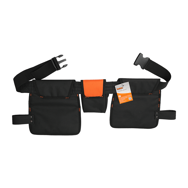 3 POUCHES TOOL BELT WITH 2   HAMMER HOLDER JKB-34819 