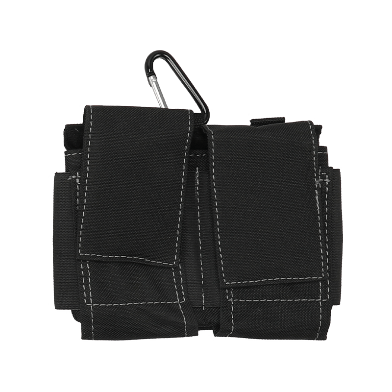 Black double cellphone pouches JKB-108618BK