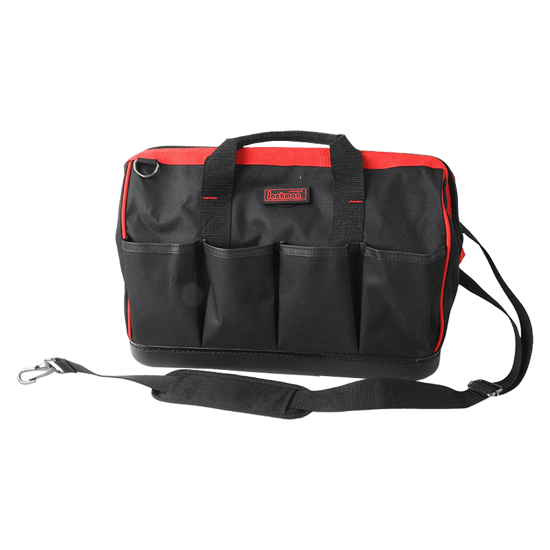 16' ECONOMICAL GATE MOUTH TOOL BAG WITH PP BOTTOM AND SHOULDER STRAP  JKB-011B-16