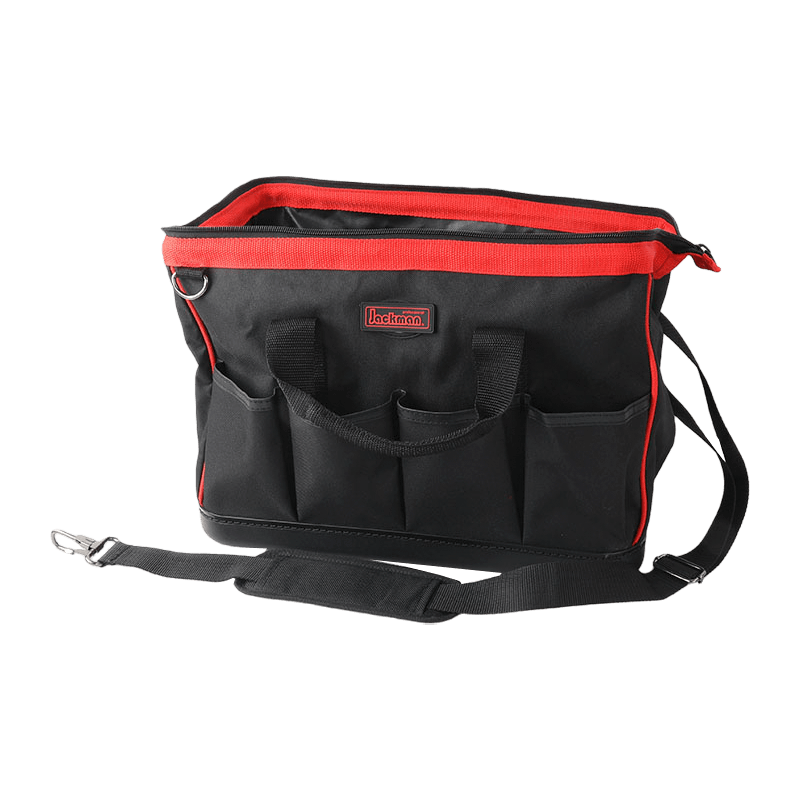 16' ECONOMICAL GATE MOUTH TOOL BAG WITH PP BOTTOM AND SHOULDER STRAP  JKB-011B-16