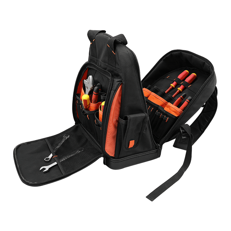 Hard bottom engineering backpack with broad reflect strip JKB-63818