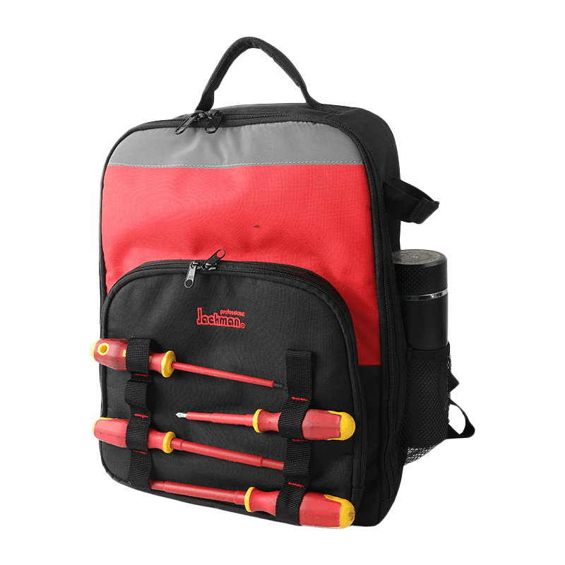 11 pockets multi- purpose backpack with reflect strip , built-in removable  tool panel JKB-65021