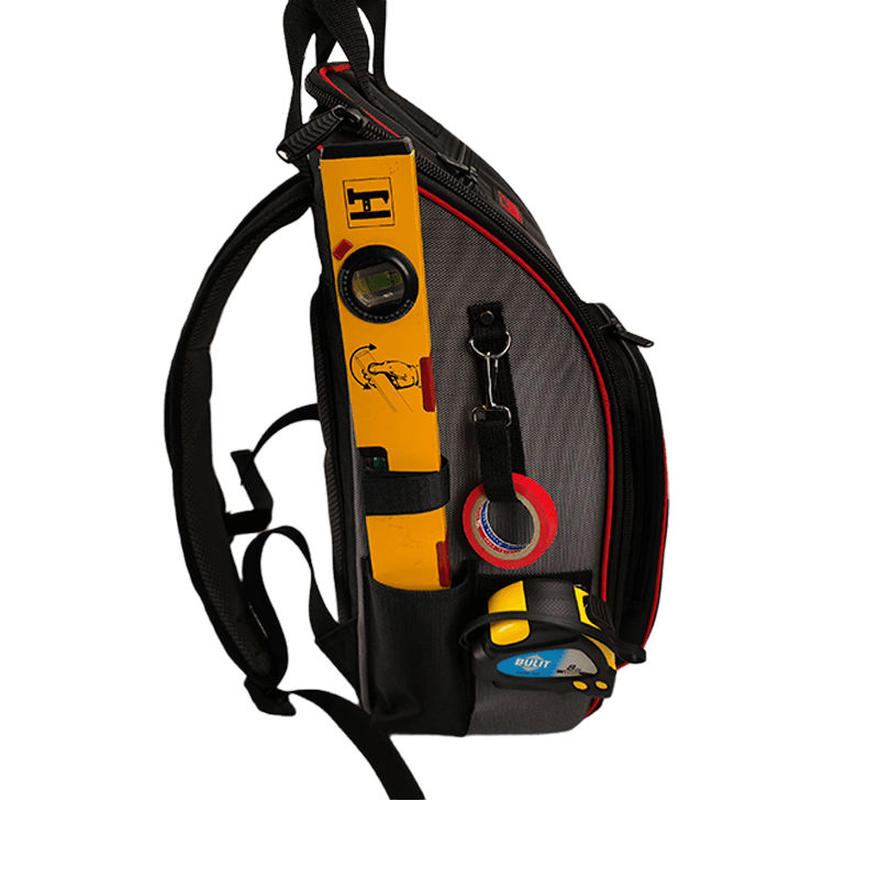 Wide zipper open tool backpack with reflect strip JKB-65820