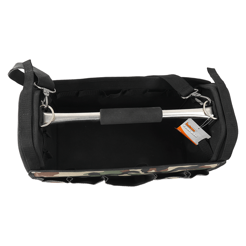 17'36-purpose open tool tote camo  with SS tube handle JKB-24317B-CA