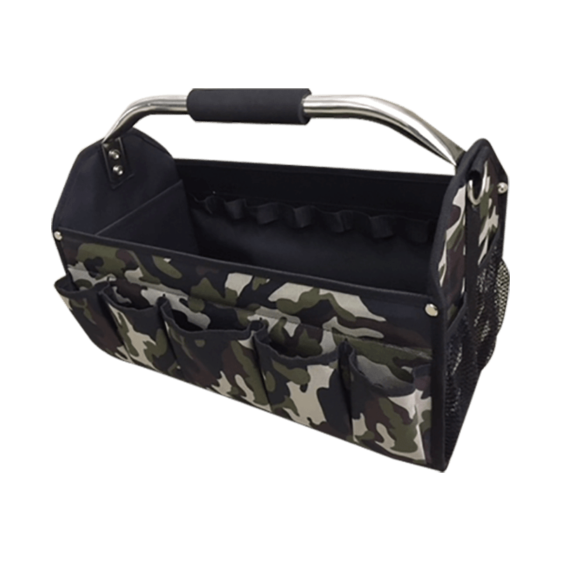 17'Foldable open tool tote bag camo with tube handle JKB-295E16-CA