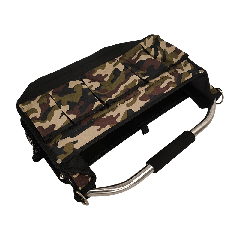 17'Foldable open tool tote bag camo with tube handle JKB-295E16-CA