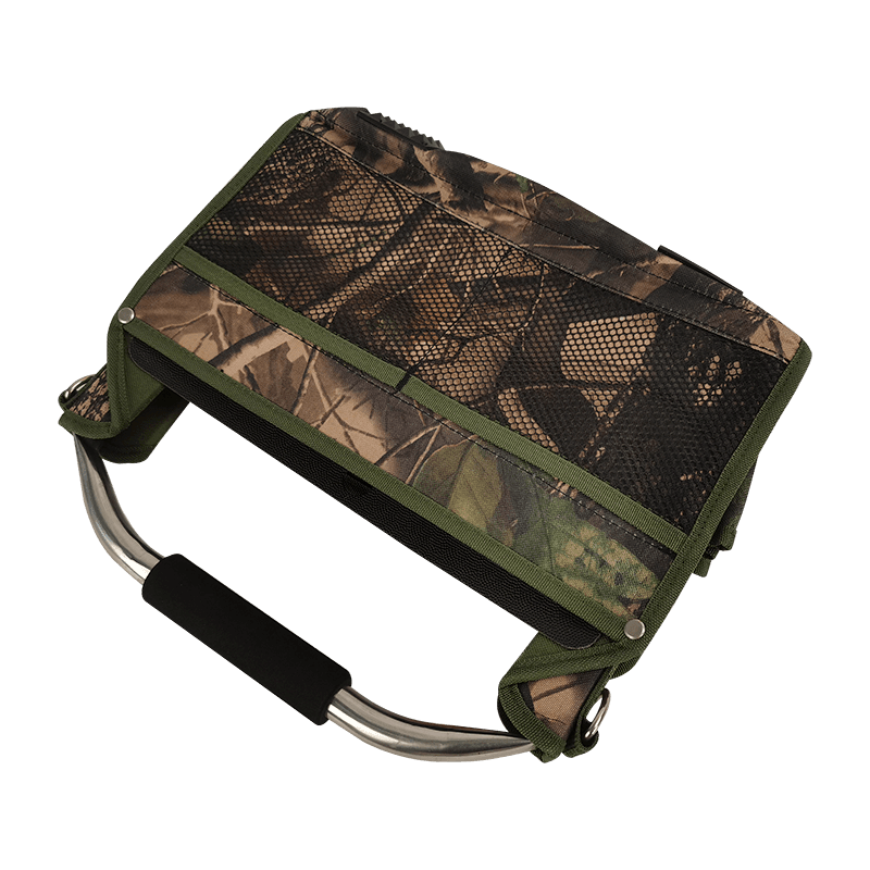 14'Foldable open tool tote bag camo   with rotatable ss tube handle JKB-295J16-CA