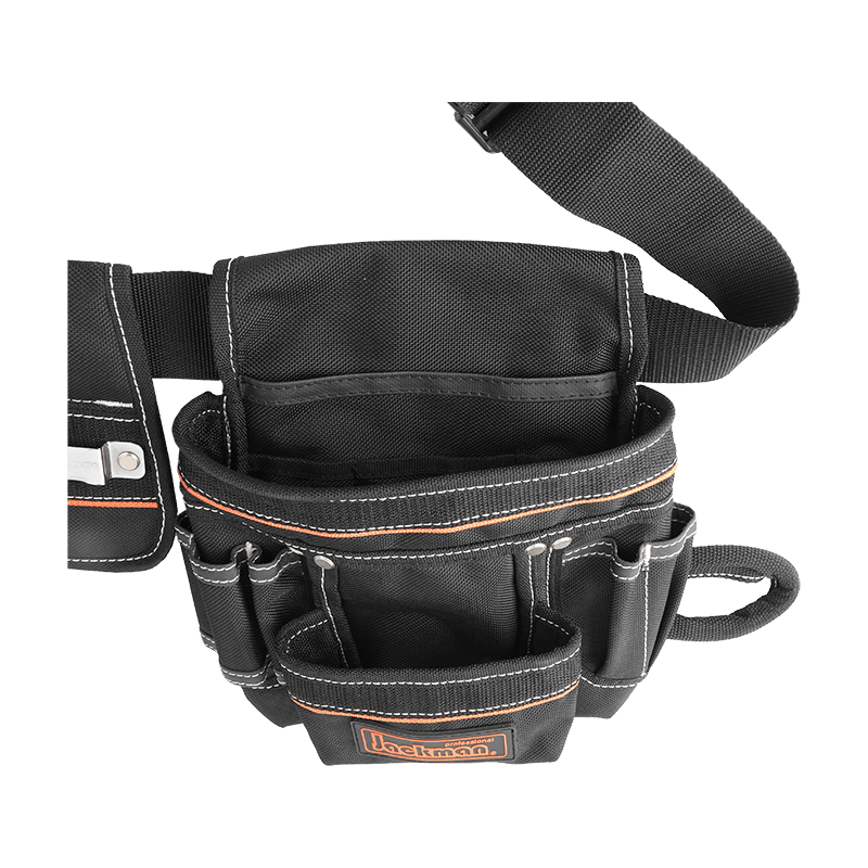 Double pouch and belt with measure tape loop JKB-00217