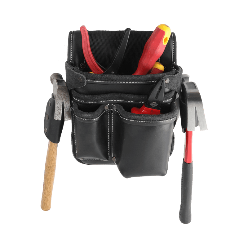 6 FUNCTIONS MULTI-PURPOSE GENUINE LEATHER ELECTRICIAN TOOL POUCH JKB-194B13