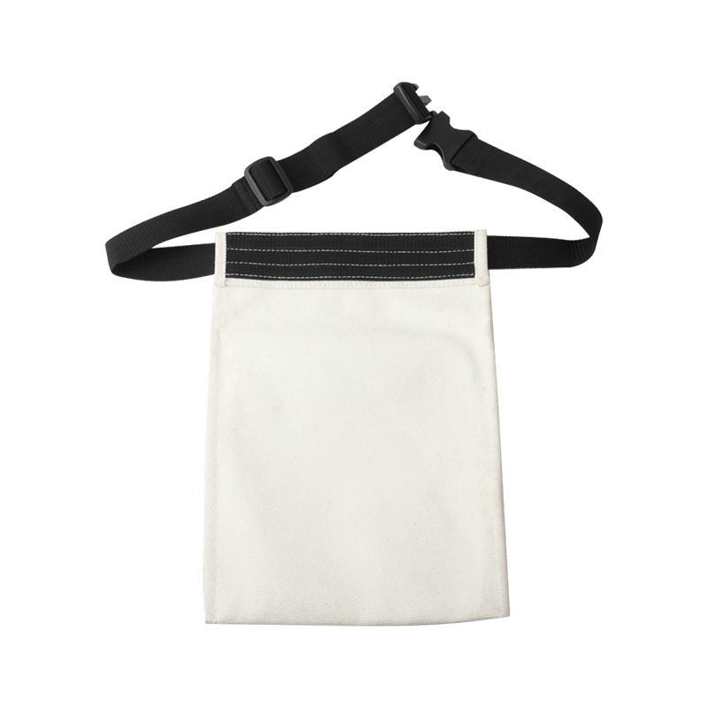 WHITE CANVAS FOUR POCKETS MULTI-PURPOSE SIGNLE WAIST TOOL POUCH JKB-323813-C