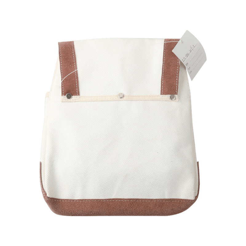 WHITE CANVAS FOUR POCKETS MULTI-PURPOSE SINGLE WAIST POUCH JKB-429C13