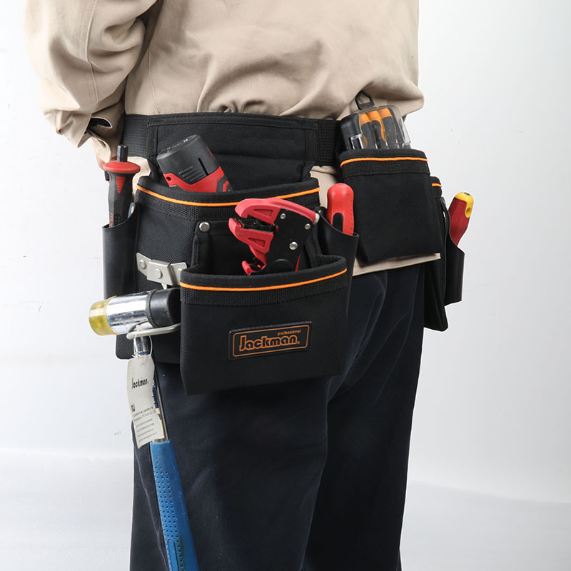 3-POUCHES TOOL BELT WITH HAMMER LOOP  JKB-340614