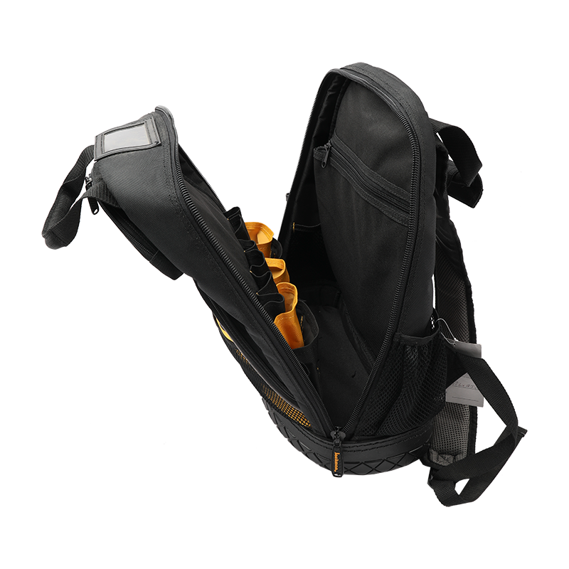 Hard bottom engineering backpack with broad reflect strip JKB-63818